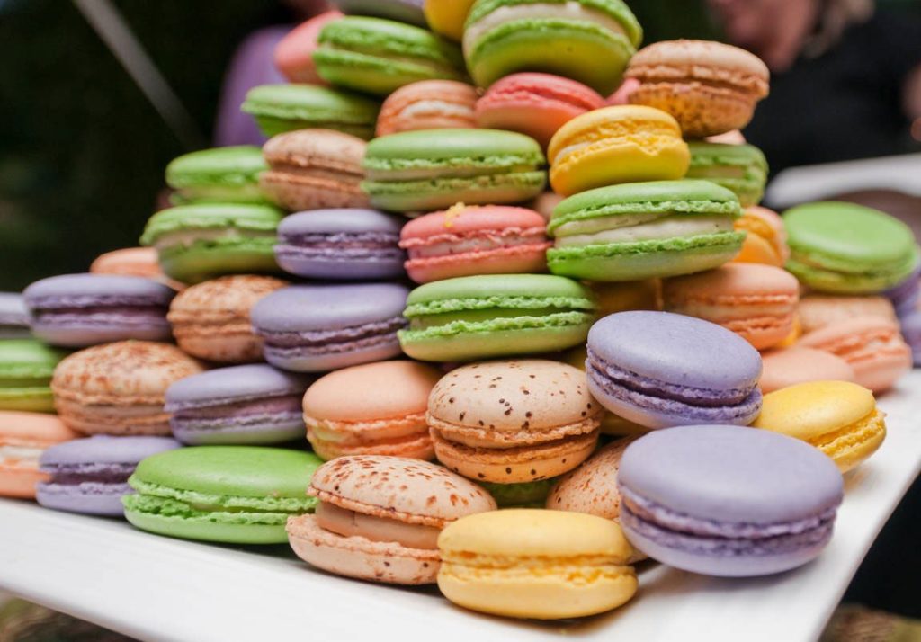 Colourful macarons at Heavenly cafe