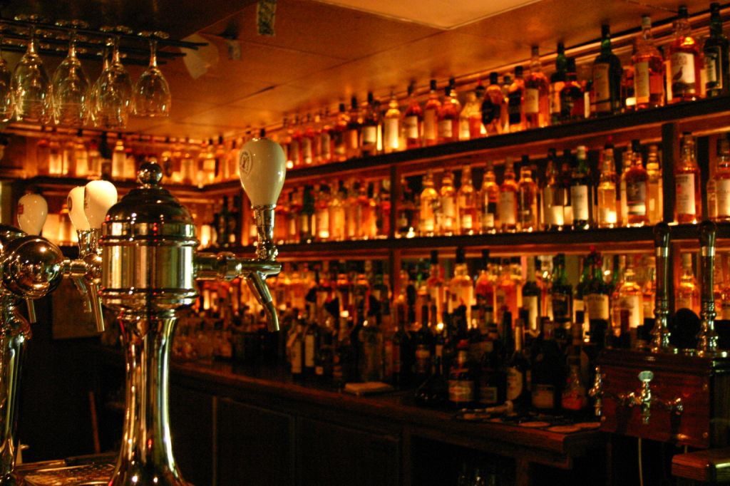 The whisky bar at The Dam Pub in Thornbury